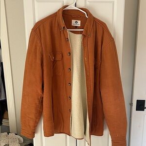 Fayettechill Men's Brown Jacket with Sherpa Lining